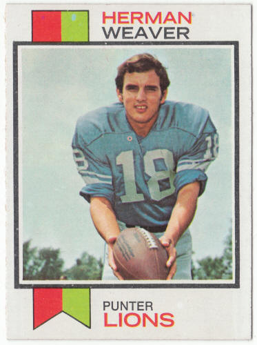 1973 Topps Football #279 Herman Weaver