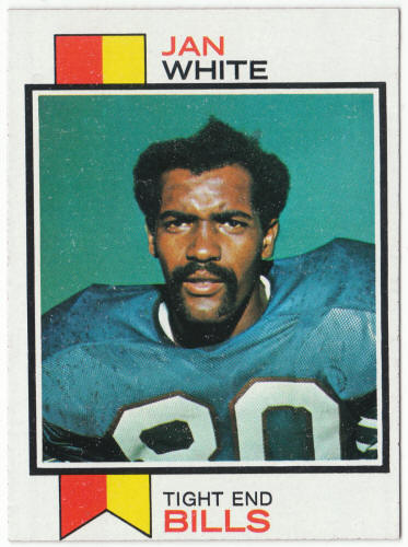 1973 Topps Football #476 Jan White Rookie Card