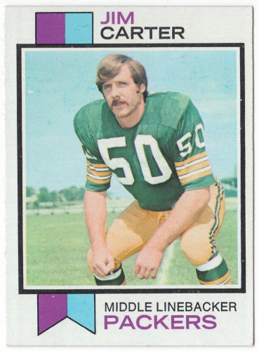 1973 Topps Football #55 Jim Carter Rookie Card