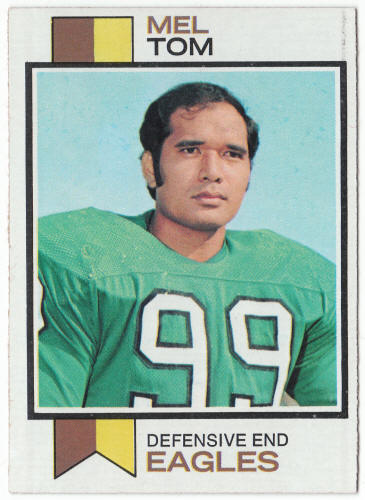 1973 Topps Football #8 Mel Tom Rookie Card