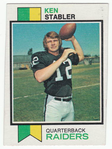 1973 Topps Ken Stabler Rookie Card #487 VG/Ex front