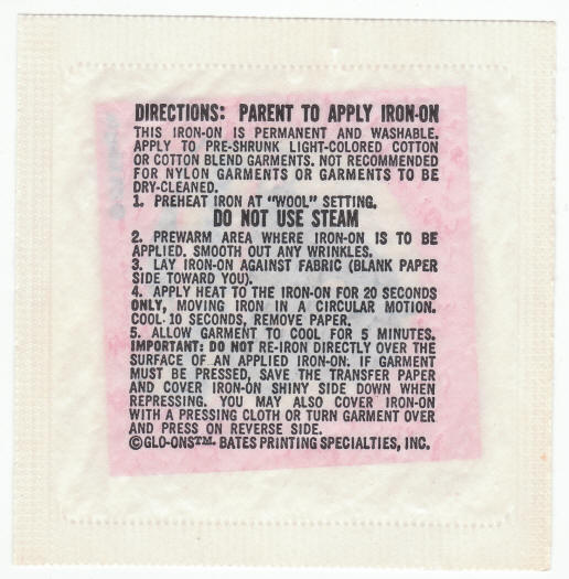 1976 Kelloggs Bicentennial Glo Ons Cereal Premium