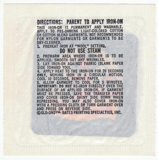 1976 Kelloggs Bicentennial Glo Ons Cereal Premium