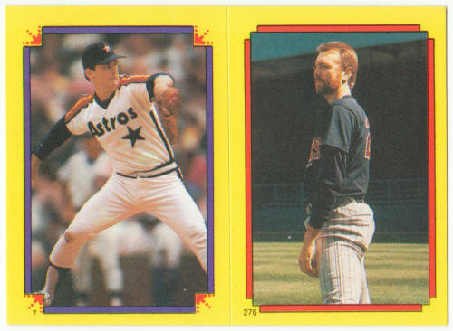 1988 Topps Superstar Sticker #7 Nolan Ryan 276 Bert Blyleven