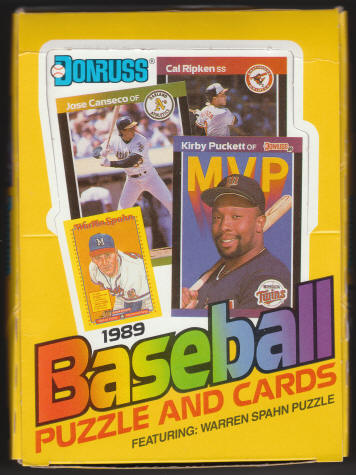 1989 Donruss Baseball Card Wax Pack Box
