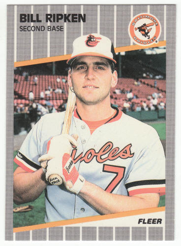 1989 Fleer #616A Billy Ripken Error Card front