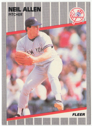 1989 Fleer Baseball #250A Neil Allen Error