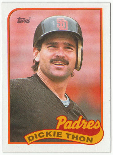 1989 Topps Baseball #726A Dickie Thon Error