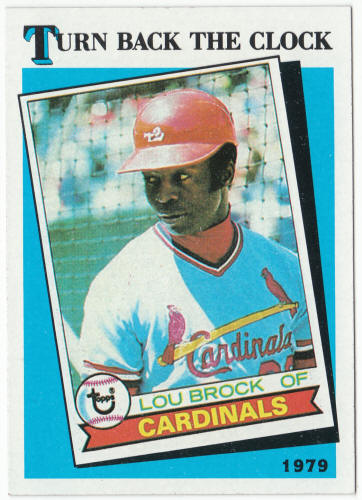 1989 Topps Baseball #662 Lou Brock Error Card