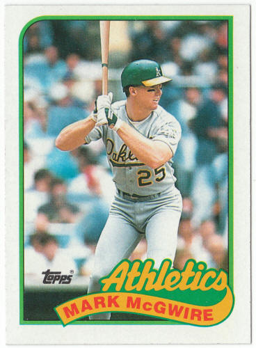 1989 Topps Baseball #70A Mark McGwire Error