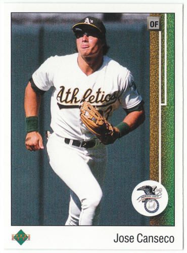 1989 Upper Deck #659B Jose Canseco AL MVP Blue Eagle