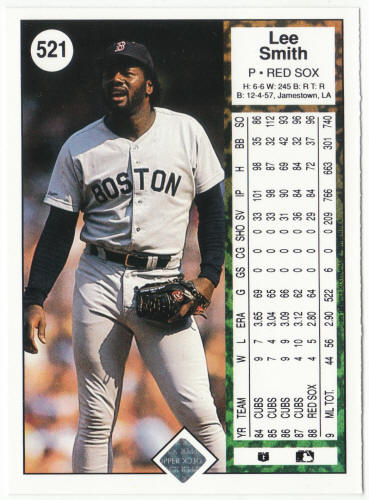 1989 Upper Deck Baseball #521 Lee Smith