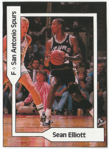1990-91 SCD #18 Sean Elliott Pocket Price Guide Card