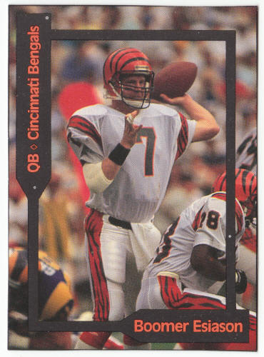 1990-91 SCD #23 Boomer Esiason Pocket Price Guide Card