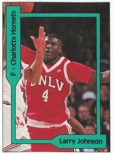 1990-91 SCD #51 Larry Johnson Rookie Year Pocket Price Guide Card