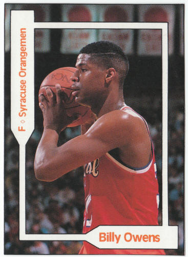 1990-91 SCD #43 Billy Owens Pocket Price Guide Card