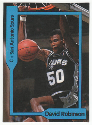 1990-91 SCD #33 David Robinson Pocket Price Guide Card