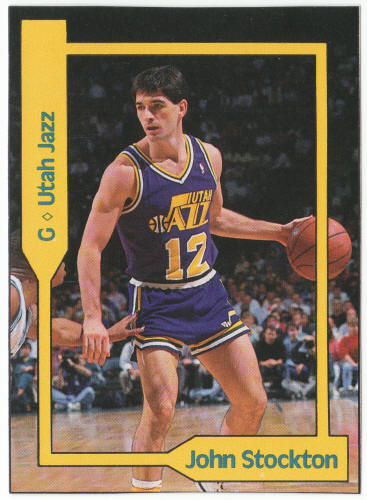 1990-91 SCD #39 John Stockton Pocket Price Guide Card