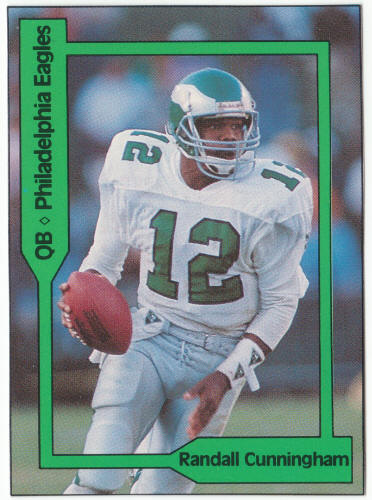 1990-91 SCD #53 Randall Cunningham Pocket Price Guide Card