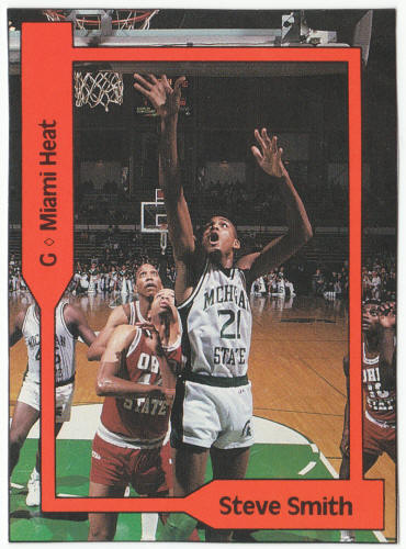 1990-91 SCD #58 Steve Smith Pocket Price Guide Card