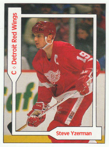 1990-91 SCD #34 Steve Yzerman Pocket Price Guide Card