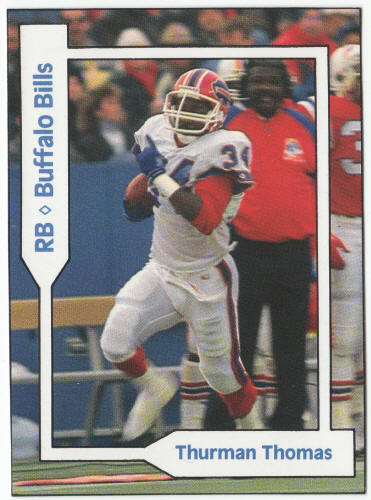1990-91 SCD #15 Thurman Thomas Pocket Price Guide Card