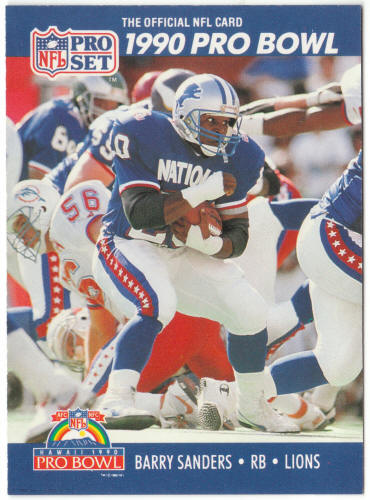 1990 Pro Set Football #413 Barry Sanders Pro Bowl