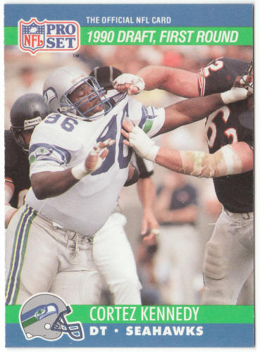 1990 Pro Set Football #671 Cortez Kennedy Rookie Card
