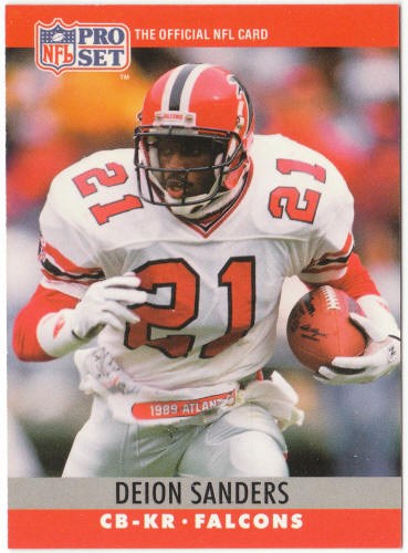 1990 Pro Set Football #36 Deion Sanders UER