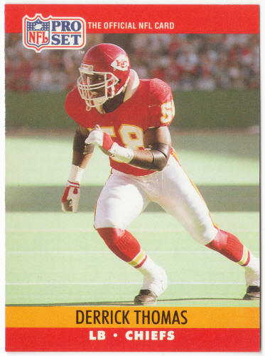 1990 Pro Set Football #536B Derrick Thomas COR