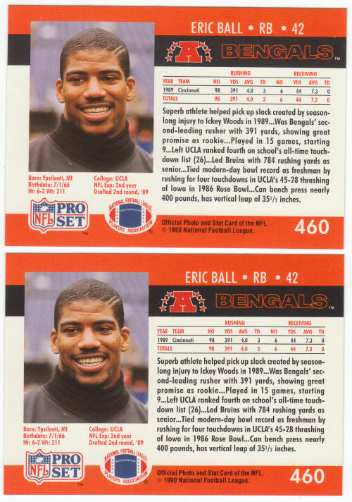 1990 Pro Set Eric Ball 460 ERR COR