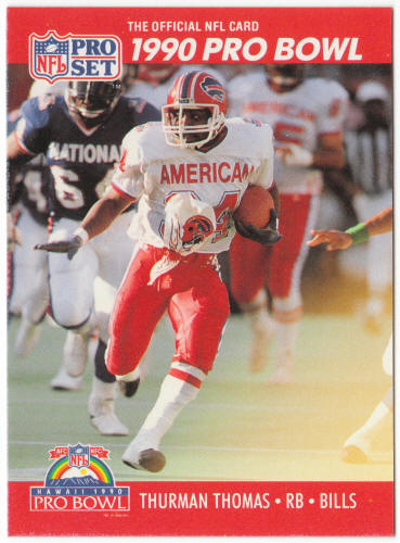 1990 Pro Set Football #374 Thurman Thomas Pro Bowl