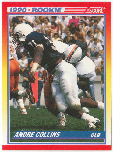 1990 Score Football #630 Andre Collins Rookie Card