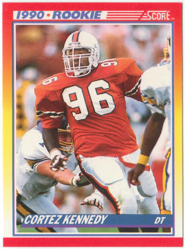 1990 Score Football #299 Cortez Kennedy Rookie Card