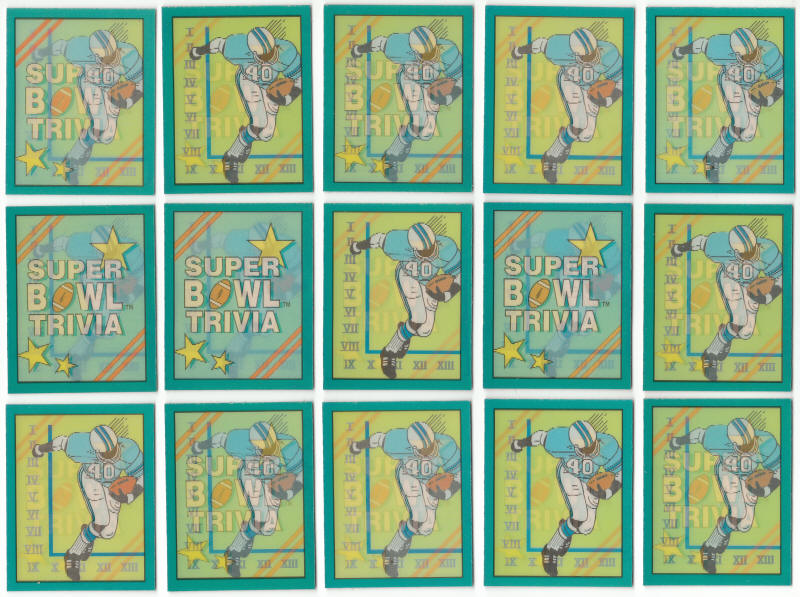 1990 Score Football Magic Motion Trivia Cards Set