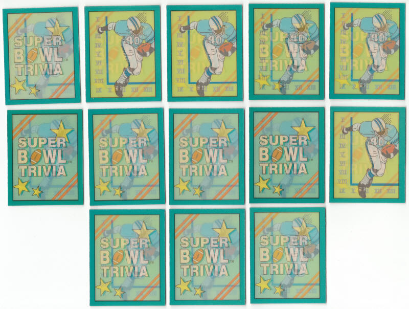 1990 Score Football Magic Motion Trivia Cards Set