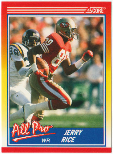 1990 Score Football #590 Jerry Rice All Pro