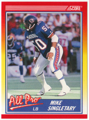 1990 Score Football #570 Mike Singletary All Pro