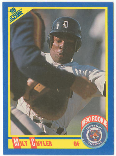 1990 Score Baseball #583B Milt Cuyler Correct Rookie Card