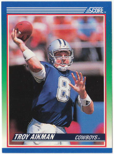 1990 Score Football #21 Troy Aikman