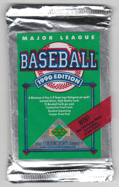 1990 Upper Deck Baseball Cards Unopened Foil Pack