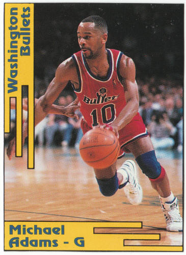 1991-92 SCD #32 Michael Adams Pocket Price Guide Card