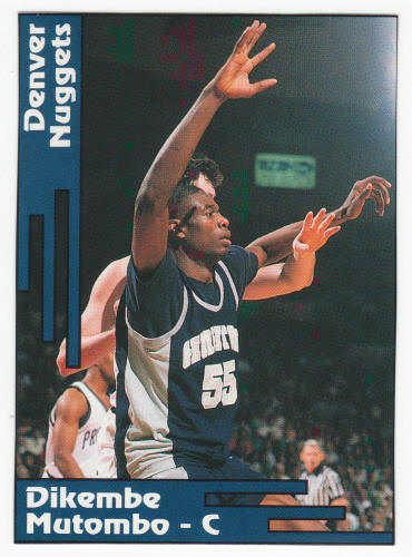 1991-92 SCD #14 Dikembe Mutombo Pocket Price Guide Card