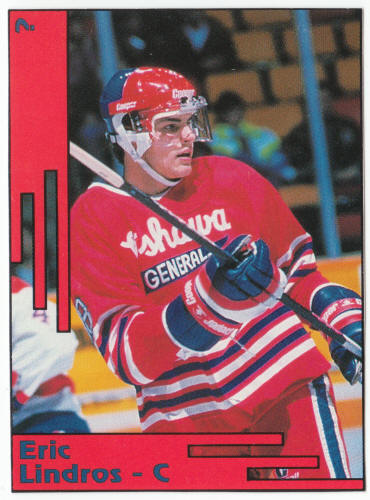 1991-92 SCD #34 Eric Lindros Pocket Price Guide Card