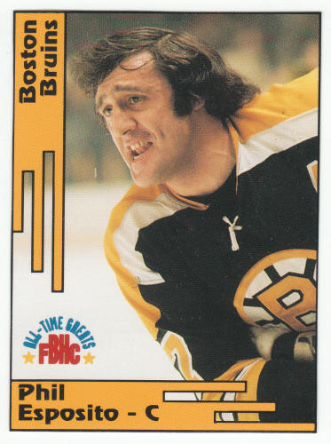 1991-92 SCD #8 Phil Esposito Pocket Price Guide Card