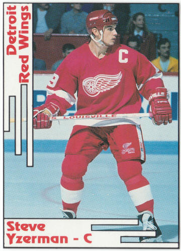 1991-92 SCD #22 Steve Yzerman Pocket Price Guide Card