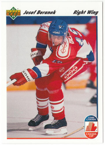 1991-92 Upper Deck Hockey #17 Josef Beranek Rookie Card