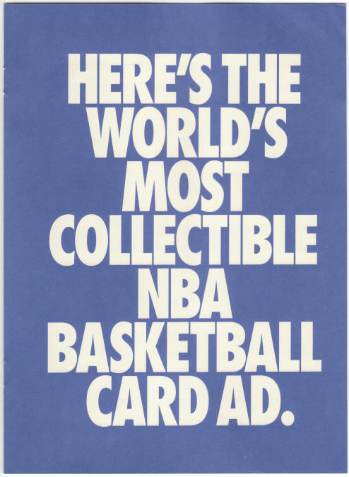 1991 Fleer Basketball Promo Card Ad front