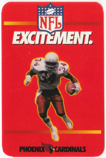 1992 Phoenix Cardinals Schedule Anthony Thompson Promo Card