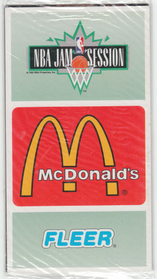 1994-95 Fleer Basketball McDonalds NBA Jam Promo Card Pack front
